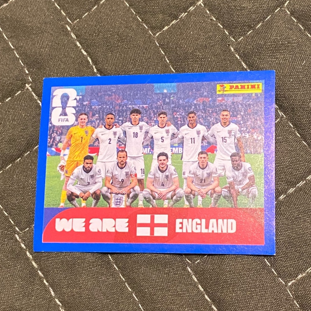 England national team panini sticker